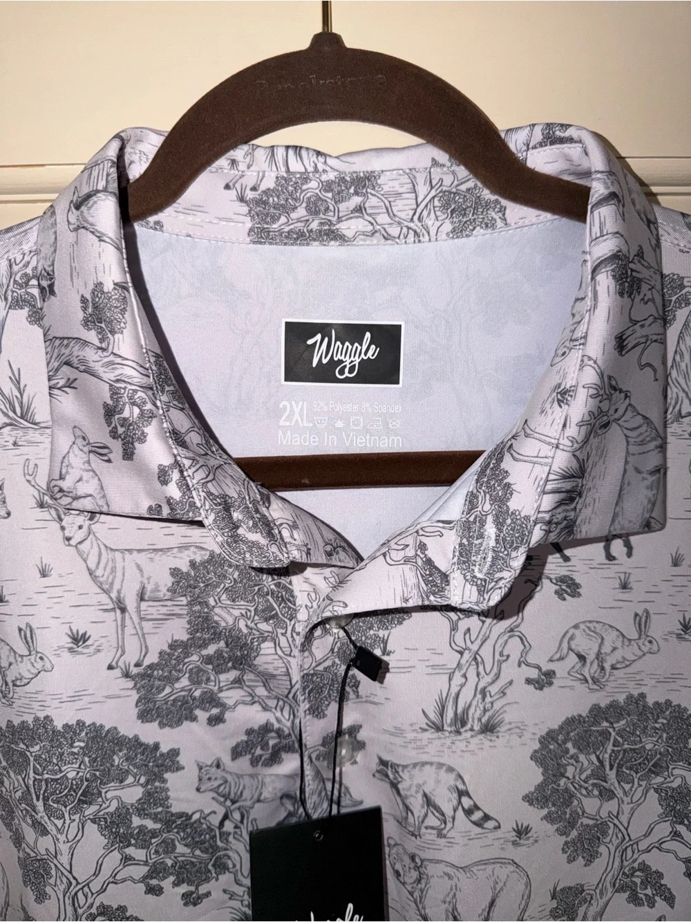 Waggle Men's Forestland Print Polo - Picture 2 of 4